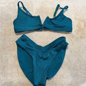 Stylish Teal Bikini Set
